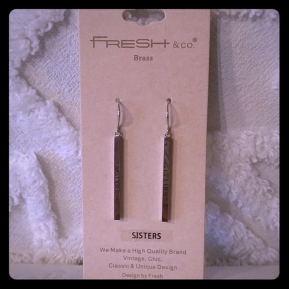 Fresh & co Jewelry - Fresh & co. "Sisters" earrings brass NEW with tags